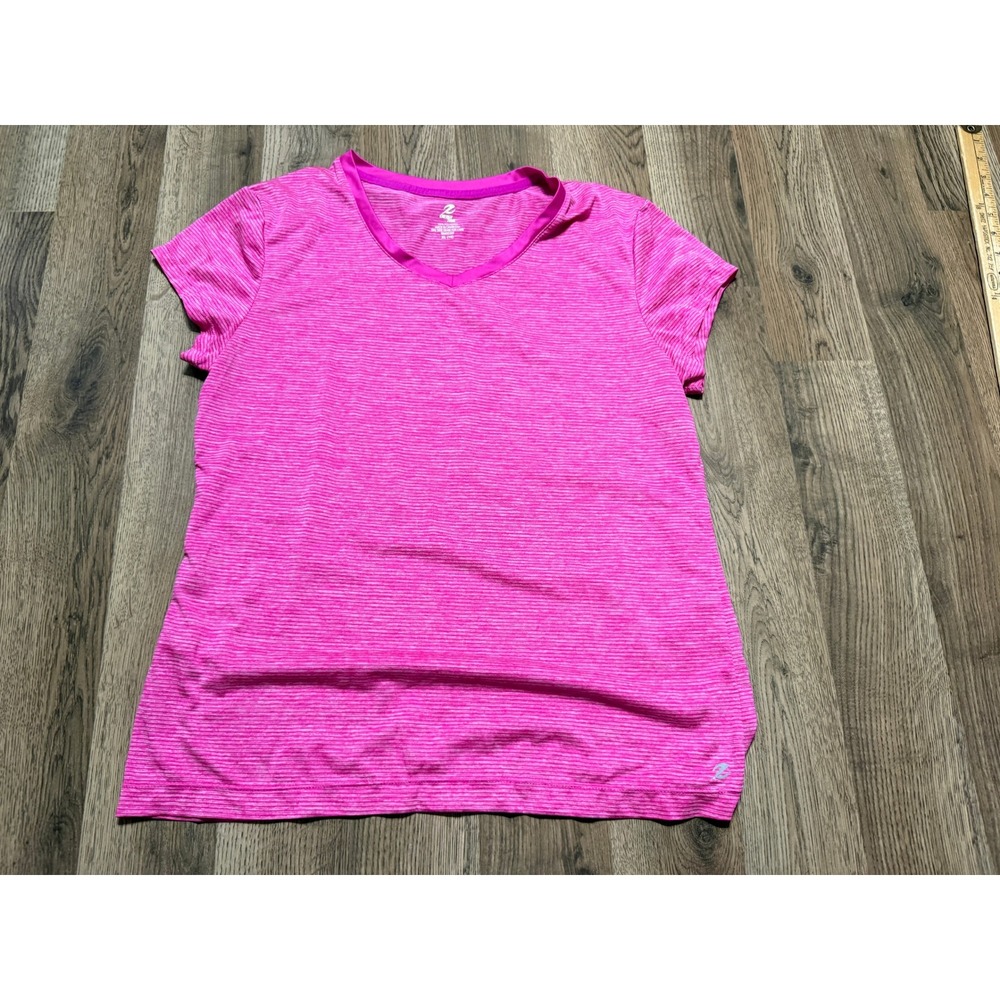 Energy Zone Womens Shirt Size XL Athletic Wear Pink Short Sleeve